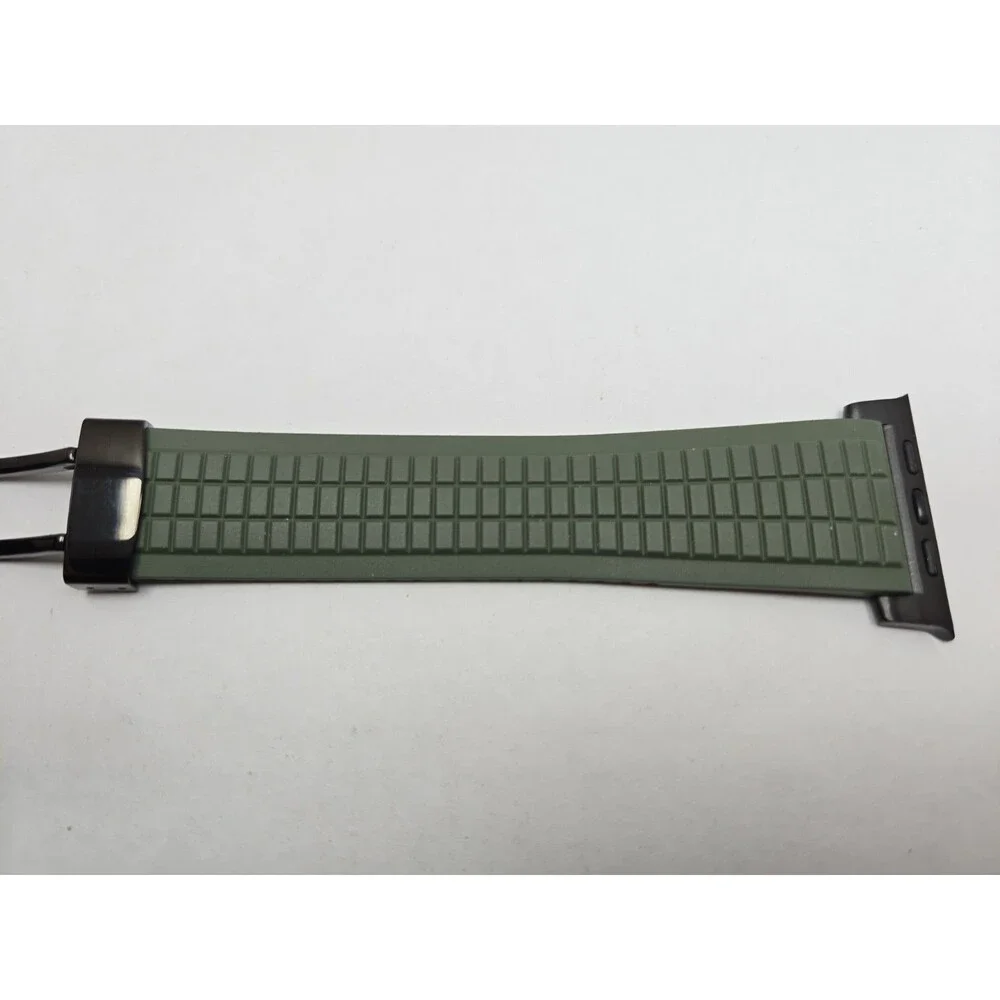 SEURE GR Modern Upgraded Apple Watch Band 49MM Green Black FKM fluoroelastomer